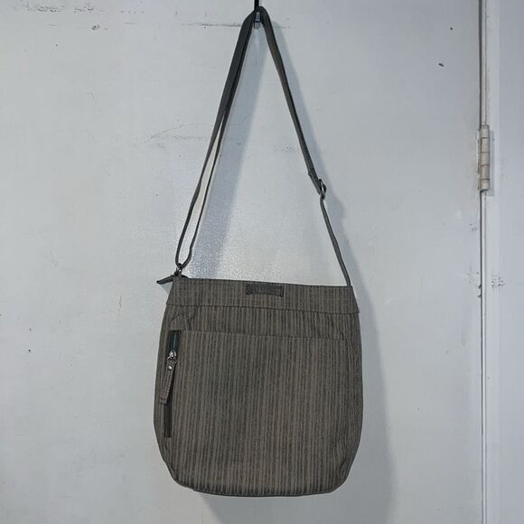HAIKU Poplar Grey Jaunt Eco-Friendly RFID Blocking Travel Crossbody Bag - Picture 5 of 10